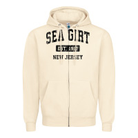Sandshell womens sea girt new jersey nj vintage sports design black design v nec Zipper Hoodie - linhVisuals