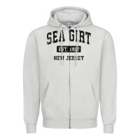Dove Grey womens sea girt new jersey nj vintage sports design black design v nec Zipper Hoodie - linhVisuals