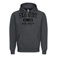 Smoke womens sea girt new jersey nj vintage sports design black design v nec Zipper Hoodie - linhVisuals