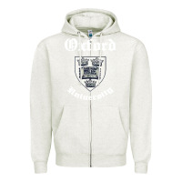 Oatmeal Heather vintage oxford university 80s 90s Zipper Hoodie - linhVisuals