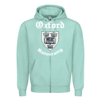 Seafoam vintage oxford university 80s 90s Zipper Hoodie - linhVisuals