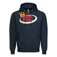 Navy pizza king cowboy Zipper Hoodie - linhVisuals