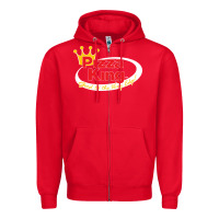 Red pizza king cowboy Zipper Hoodie - linhVisuals