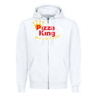 White pizza king cowboy Zipper Hoodie - linhVisuals