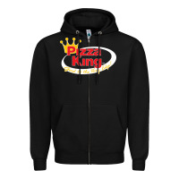 Black pizza king cowboy Zipper Hoodie - linhVisuals