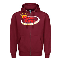 Burgundy pizza king cowboy Zipper Hoodie - linhVisuals