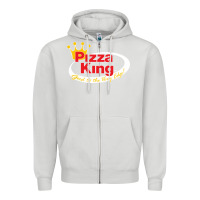 Dove Grey pizza king cowboy Zipper Hoodie - linhVisuals