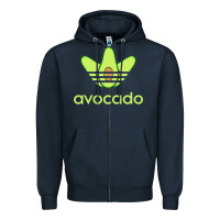 Navy newavocado originals three stripes Zipper Hoodie - linhVisuals