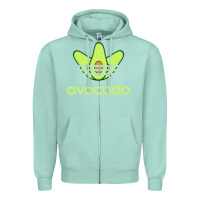 Seafoam newavocado originals three stripes Zipper Hoodie - linhVisuals