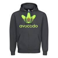 Smoke newavocado originals three stripes Zipper Hoodie - linhVisuals