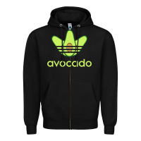 Black newavocado originals three stripes Zipper Hoodie - linhVisuals