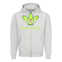 Dove Grey newavocado originals three stripes Zipper Hoodie - linhVisuals