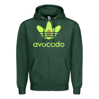 Sports Green newavocado originals three stripes Zipper Hoodie - linhVisuals