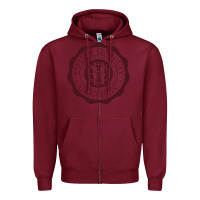 Burgundy eastern kentucky university seal Zipper Hoodie - linhVisuals