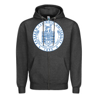 Charcoal Heather eastern illinois university seal Zipper Hoodie - linhVisuals