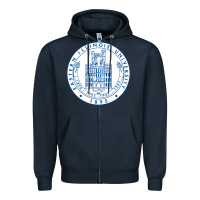 Navy eastern illinois university seal Zipper Hoodie - linhVisuals