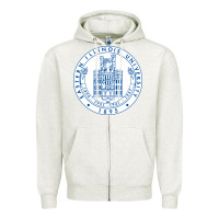 Oatmeal Heather eastern illinois university seal Zipper Hoodie - linhVisuals
