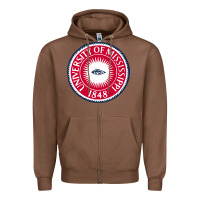 Chestnut university of mississippi seal Zipper Hoodie - linhVisuals