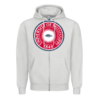 Dove Grey university of mississippi seal Zipper Hoodie - linhVisuals