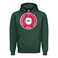 Sports Green university of mississippi seal Zipper Hoodie - linhVisuals