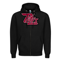 Black peterborough team Zipper Hoodie - linhVisuals