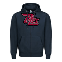 Navy peterborough team Zipper Hoodie - linhVisuals