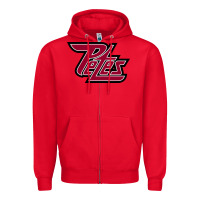 Red peterborough team Zipper Hoodie - linhVisuals
