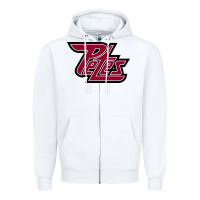 White peterborough team Zipper Hoodie - linhVisuals