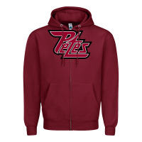 Burgundy peterborough team Zipper Hoodie - linhVisuals