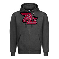 Charcoal Heather peterborough team Zipper Hoodie - linhVisuals