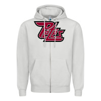 Dove Grey peterborough team Zipper Hoodie - linhVisuals