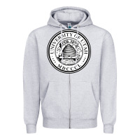 Heather Grey university of utah seal Zipper Hoodie - linhVisuals