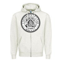 Oatmeal Heather university of utah seal Zipper Hoodie - linhVisuals