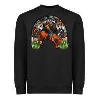 Black rodeo cowboy rainbow Heavyweight Sweatshirt - JahusDesignShop