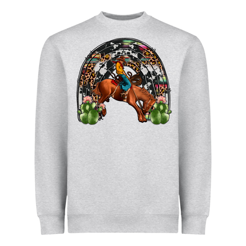 Rodeo Cowboy Rainbow Heavyweight Sweatshirt by JahusDesignShop | Teevron