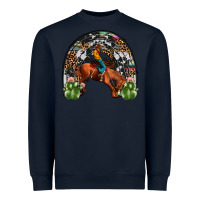 Navy rodeo cowboy rainbow Heavyweight Sweatshirt - JahusDesignShop