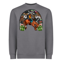 Storm rodeo cowboy rainbow Heavyweight Sweatshirt - JahusDesignShop