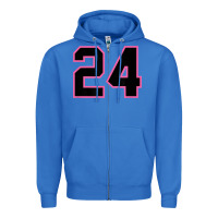 True Royal number 24 sports jersey athlete fan pink black lucky number t shirt Zipper Hoodie - linhVisuals