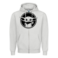Dove Grey newbaby yoda 01 Zipper Hoodie - linhVisuals