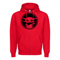 Red newbaby yoda 01 Zipper Hoodie - linhVisuals