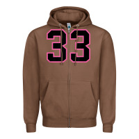 Chestnut number 33 sports jersey athlete fan pink black lucky number t shirt Zipper Hoodie - linhVisuals