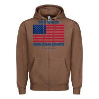 Chestnut newback to back world war champs back Zipper Hoodie - linhVisuals