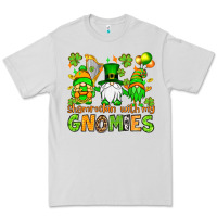 Dove Grey St. Patrick's Day shamrockin' with my gnomies Premium Tee - OliviaCreatesArt