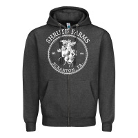 Charcoal Heather shrute farms original Zipper Hoodie - linhVisuals