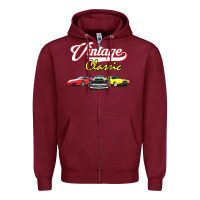 Vintage Classic Oldies Cars Zipper Hoodie | Teevron