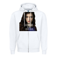 White Lorde Zipper Hoodie - linhVisuals