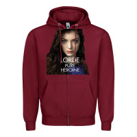 Burgundy Lorde Zipper Hoodie - linhVisuals