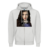Dove Grey Lorde Zipper Hoodie - linhVisuals