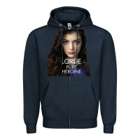 Navy Lorde Zipper Hoodie - linhVisuals
