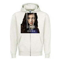 Oatmeal Heather Lorde Zipper Hoodie - linhVisuals